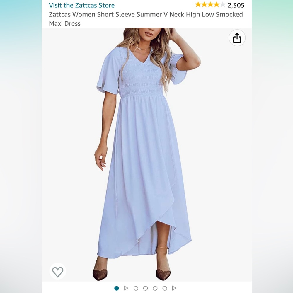 BABY BLUE MIDI DRESS- Extremely flattering and very comfortable. Only worn once!